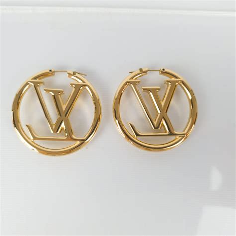 louis vuitton lv hoop earrings